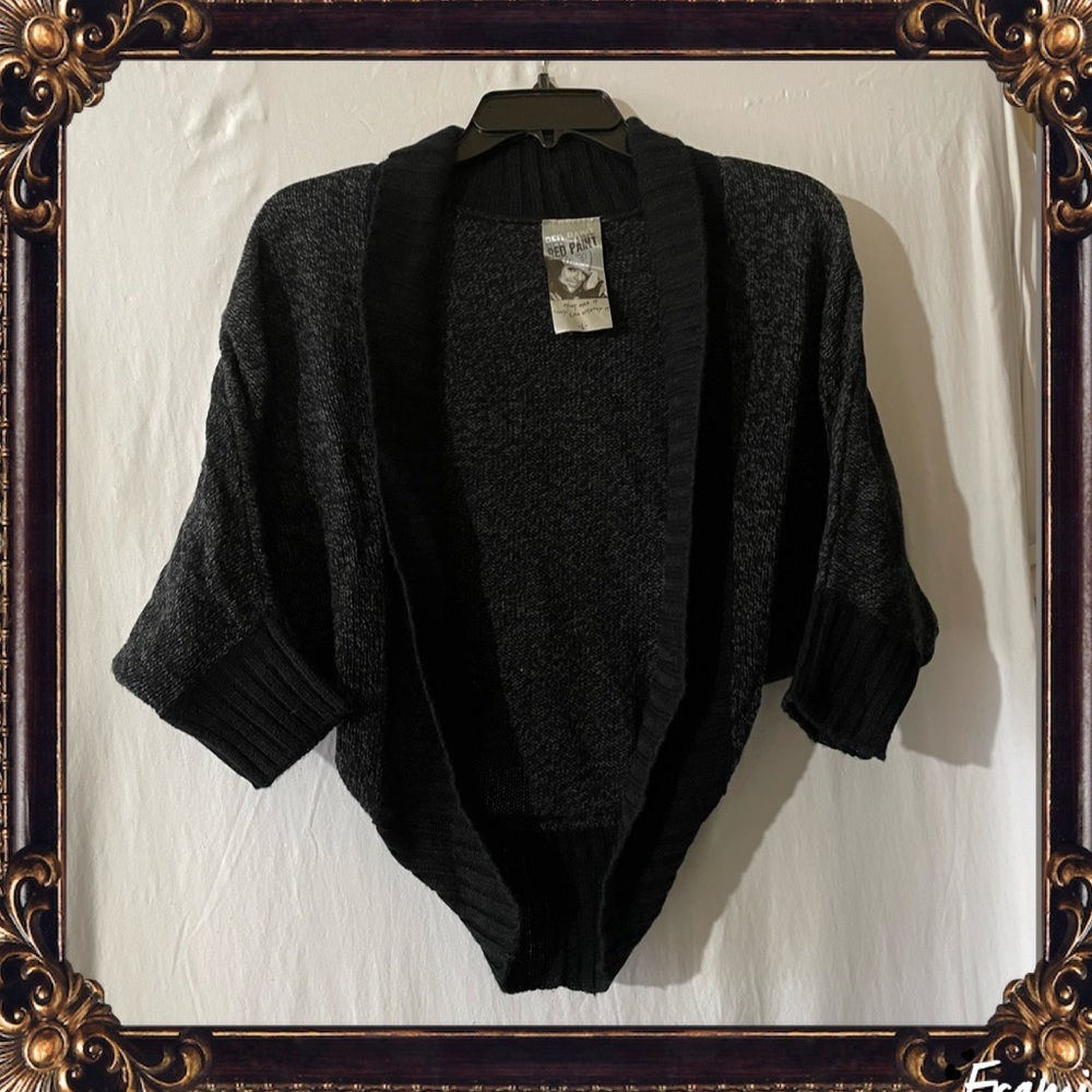 Red Paint Cocoon Shrug